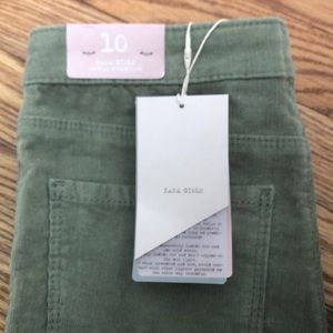 NWT Zara Girl Mint Green Skinny Cords